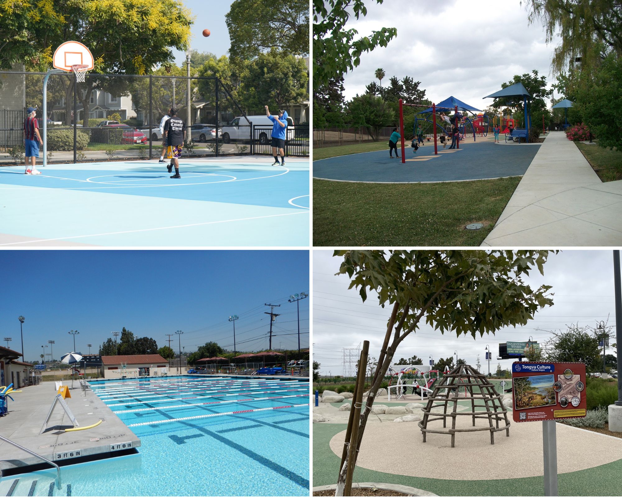 Photo collage of former grant projects for the Land and Water Conservation Fund